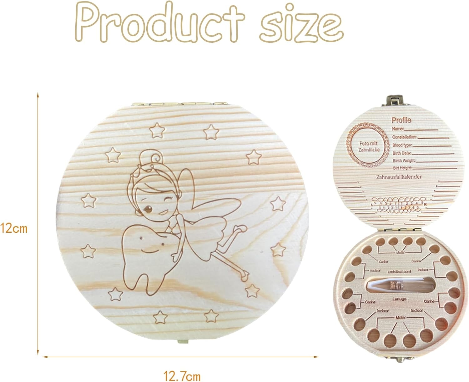 Wooden Milk Tooth Keepsake Box - Baby Keepsake Box recension och pris