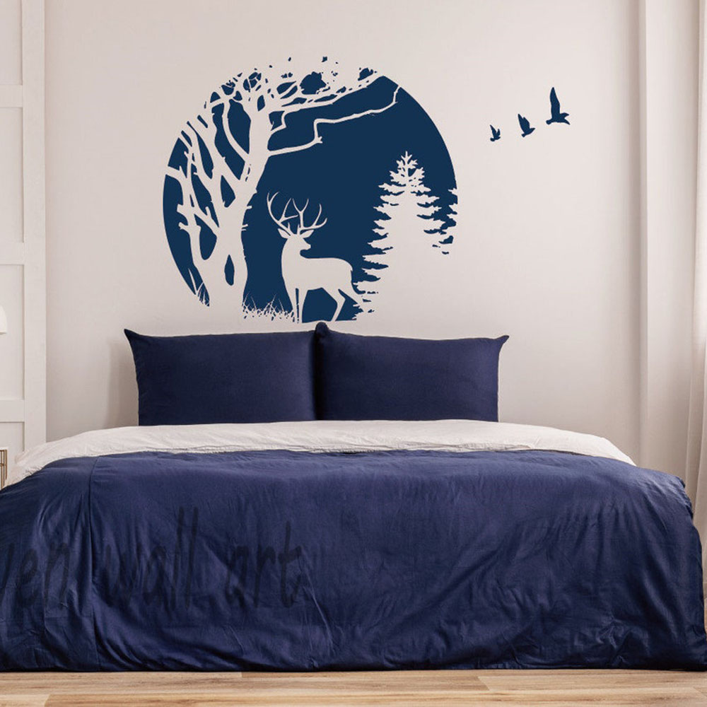 Circle Forest Deer Pine Tree W - Baby Nursery Tree recension och pris