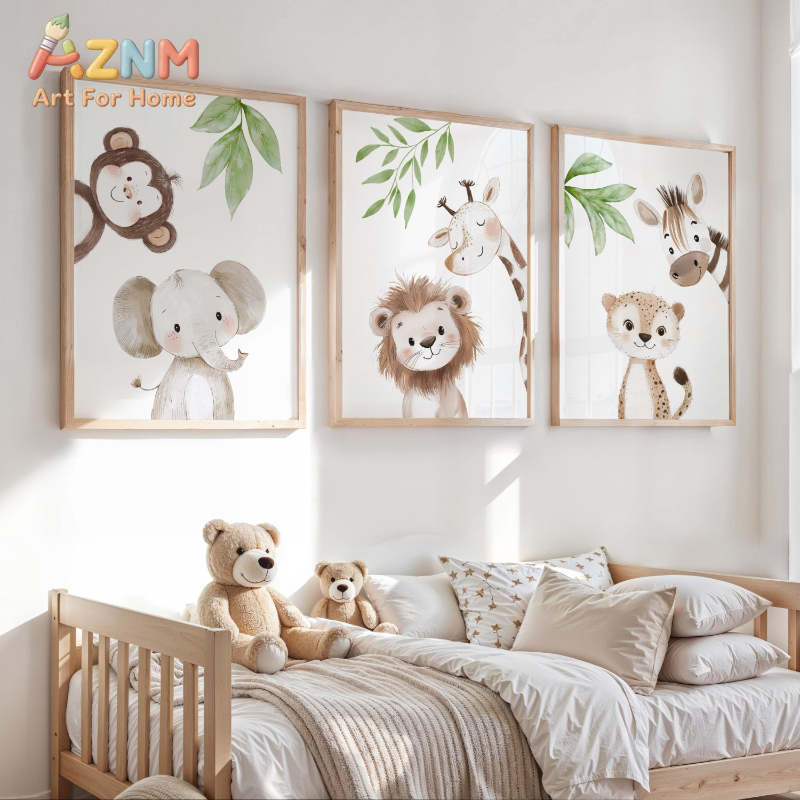 1Pc/3Pcs Safari Animal Nursery - Baby Nursery Jungle Theme recension och pris