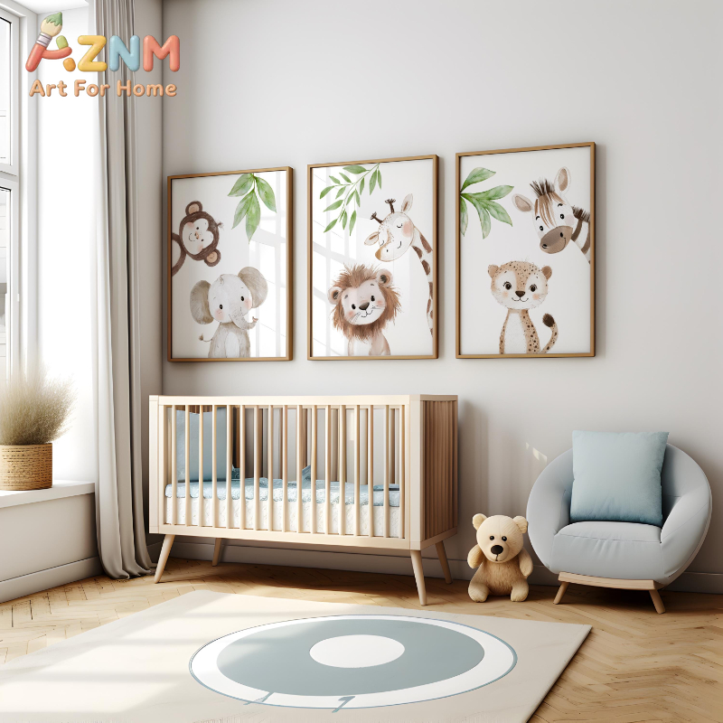 1Pc/3Pcs Safari Animal Nursery - Baby Nursery Jungle Theme recension och pris