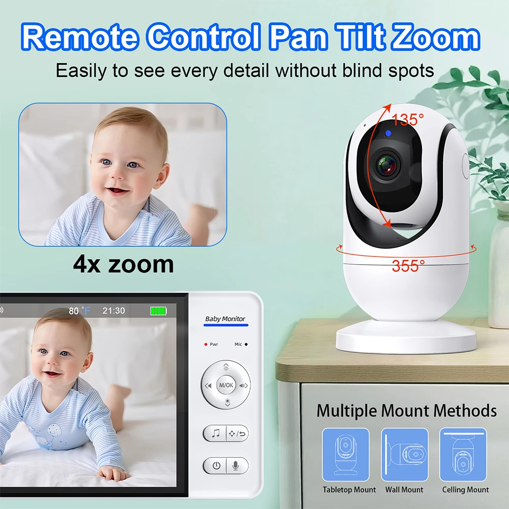 No WiFi 7 Inch Baby Monitor 2- - Wearable Baby Monitor recension och pris