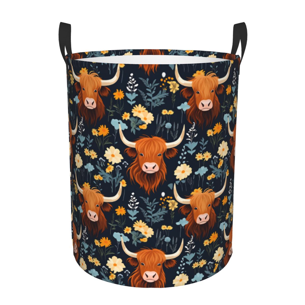 Floral Highland Cows Laundry B - Laundry Hamper Nursery recension och pris