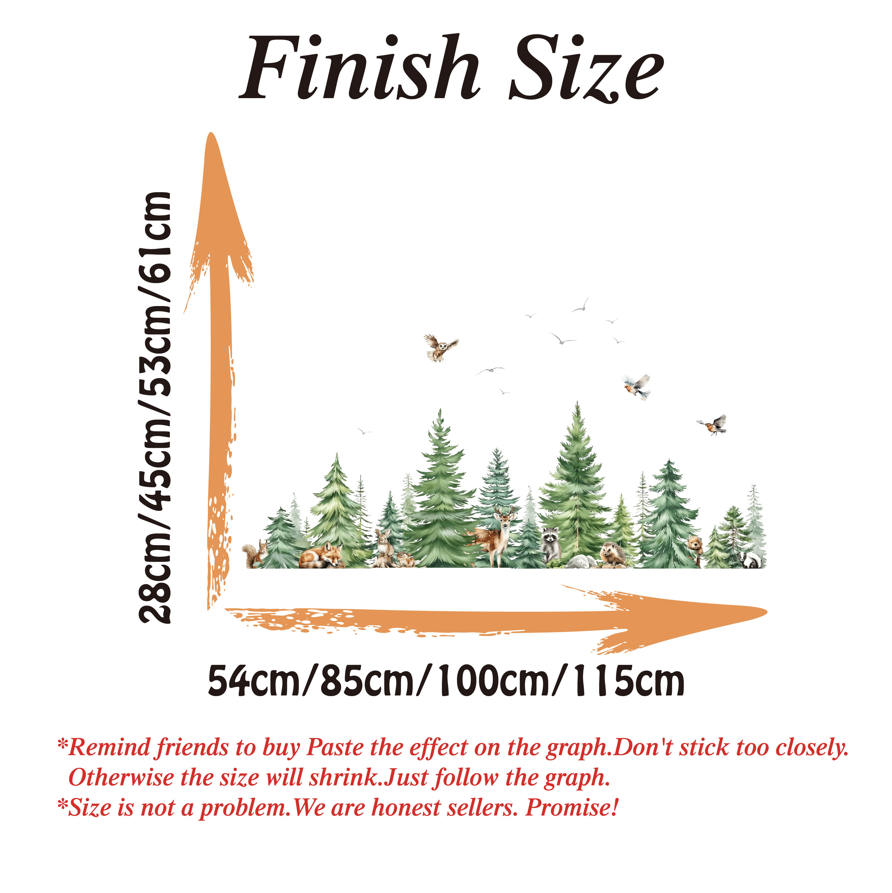 Large Watercolor Pine Tree Ani - Baby Nursery Tree recension och pris