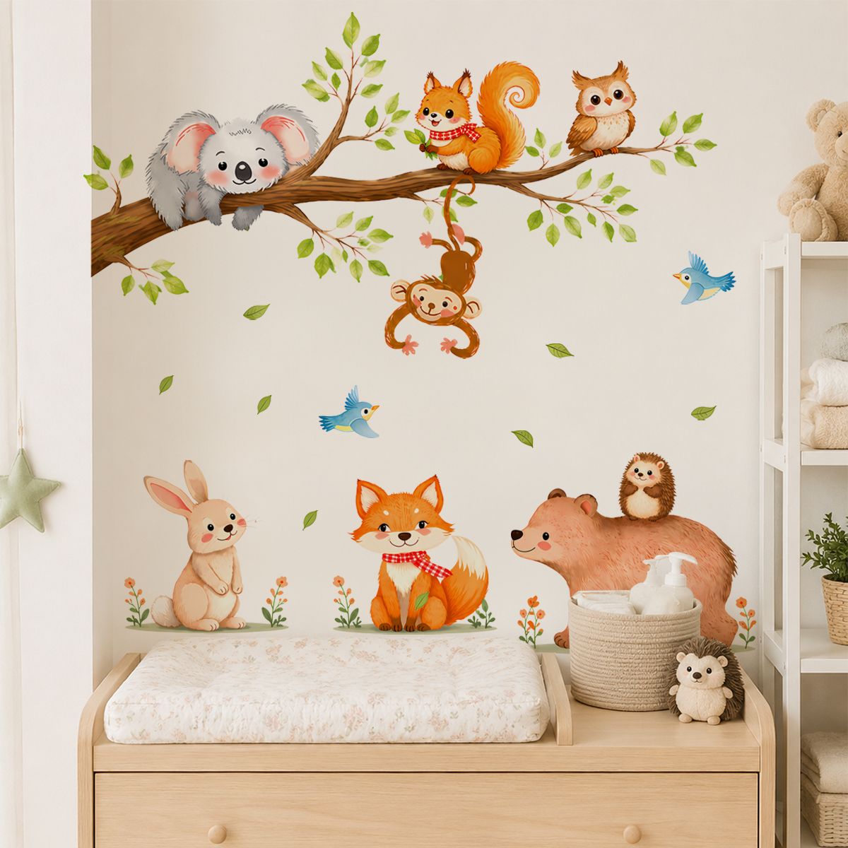 Woodland Animals Tree Branch W - Baby Nursery Tree recension och pris