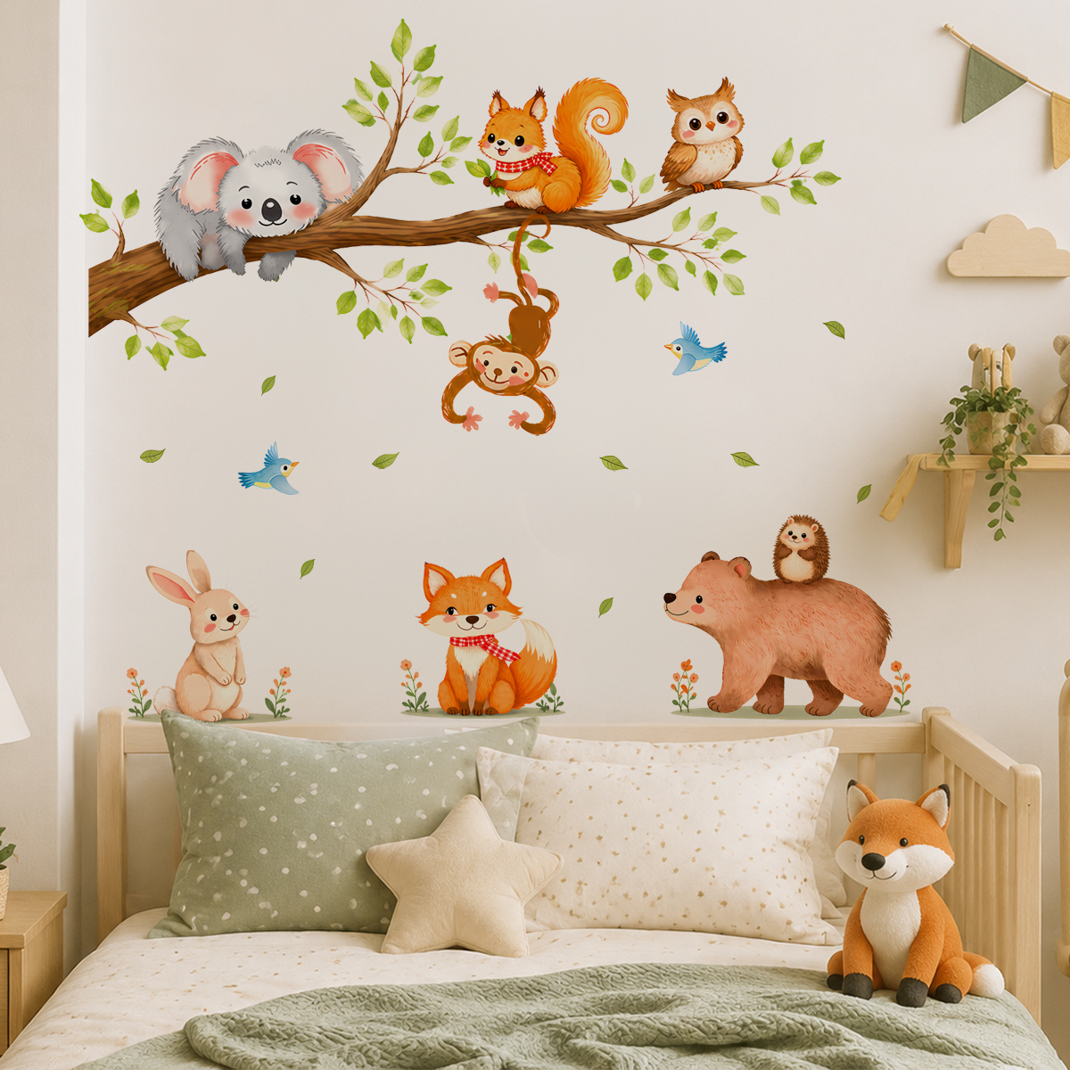 Woodland Animals Tree Branch W - Baby Nursery Tree recension och pris