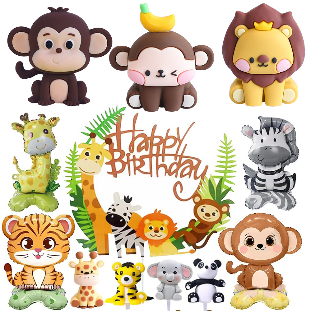 1pcs Jungle Party Cake Topper  - Baby Nursery Jungle Theme recension och pris