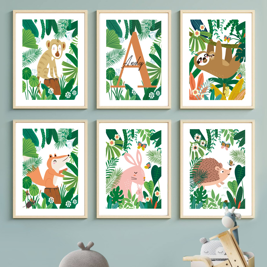 Jungle Safari Nursery Wall Art - Baby Nursery Colors recension och pris