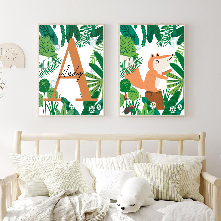 Jungle Safari Nursery Wall Art - Baby Nursery Colors recension och pris