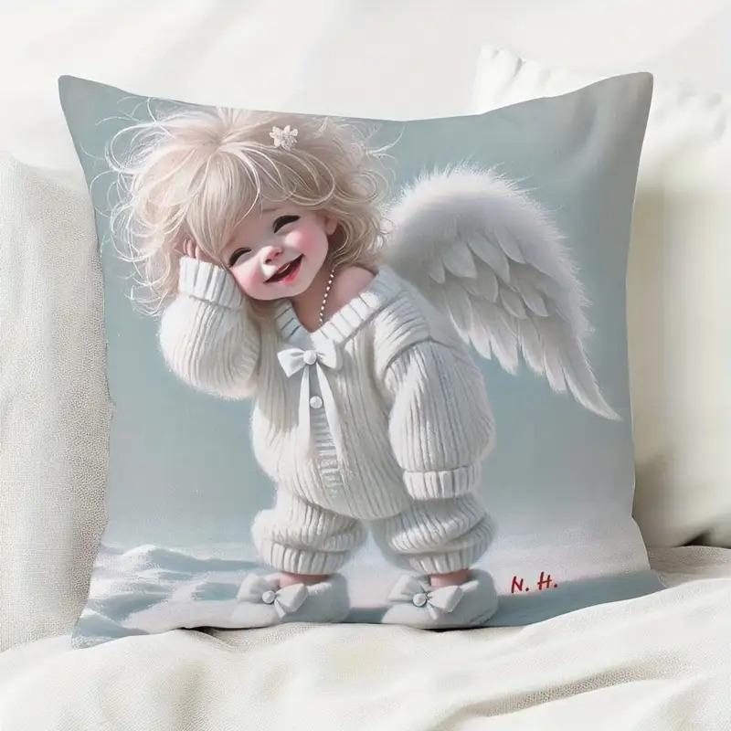 Cute Angel Baby Pillow Case, W - Baby Nursery Outfits recension och pris