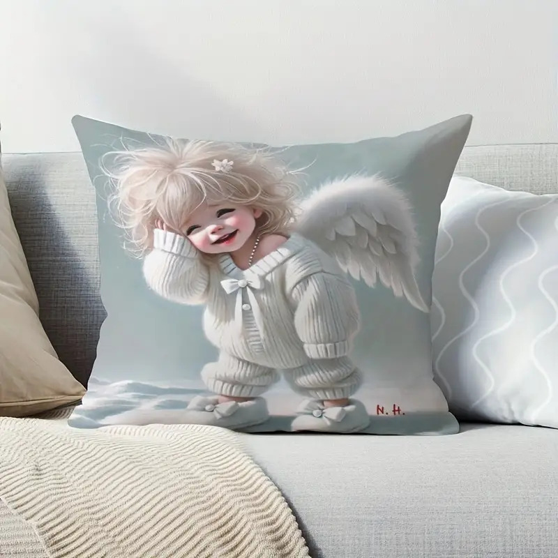 Cute Angel Baby Pillow Case, W - Baby Nursery Outfits recension och pris