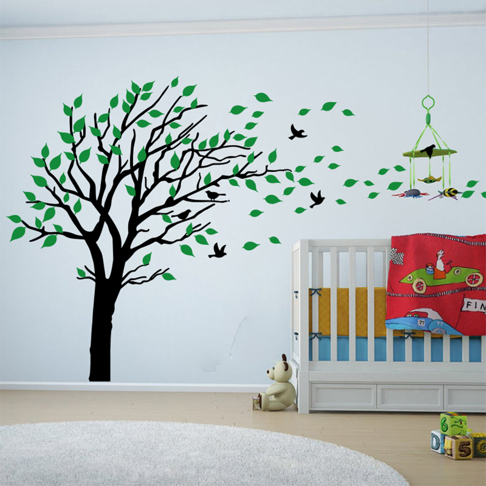 Large Two Colors Tree Leaves W - Baby Nursery Colors recension och pris
