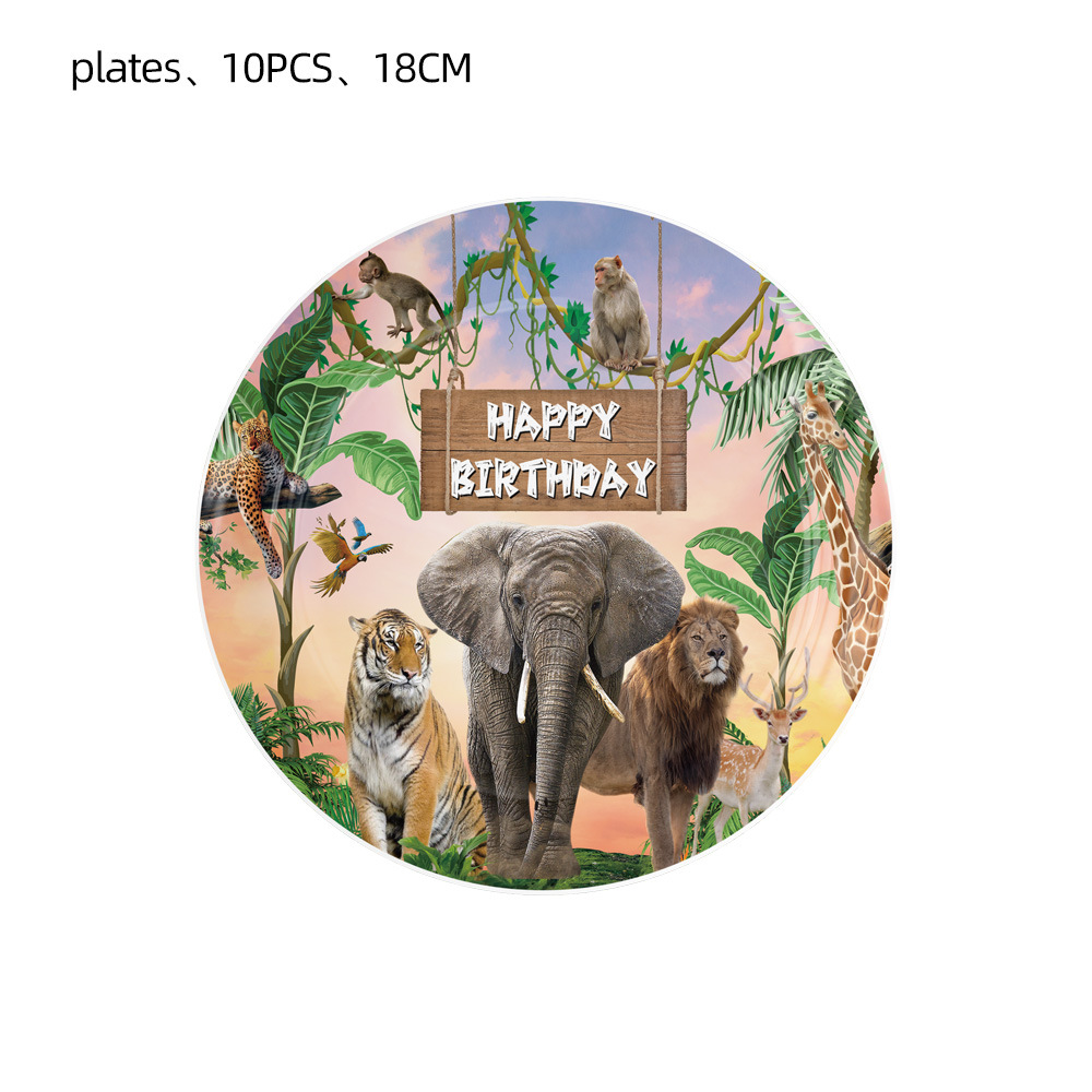 Jungle Disposable Paper Plate  - Baby Nursery Jungle Theme recension och pris