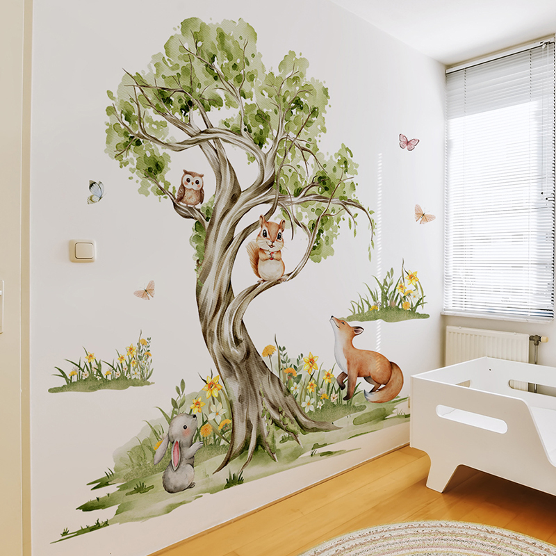Watercolor Forest Large Tree A - Baby Nursery Tree recension och pris