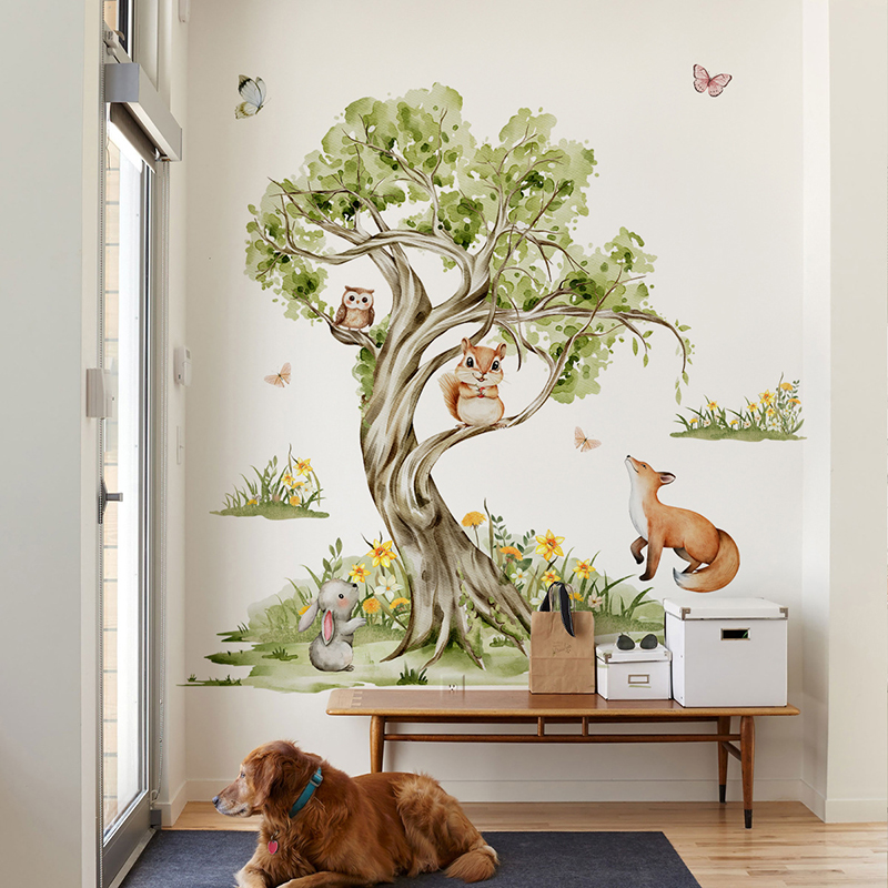 Watercolor Forest Large Tree A - Baby Nursery Tree recension och pris