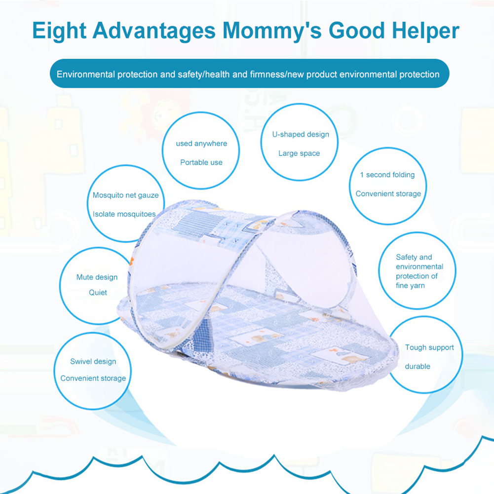 Portable Baby Crib Anti-Bug Ne - Baby Nursery Items recension och pris