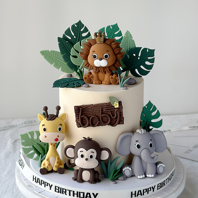 Safari Animal Cake Toppers Set - Baby Nursery Jungle Theme recension och pris