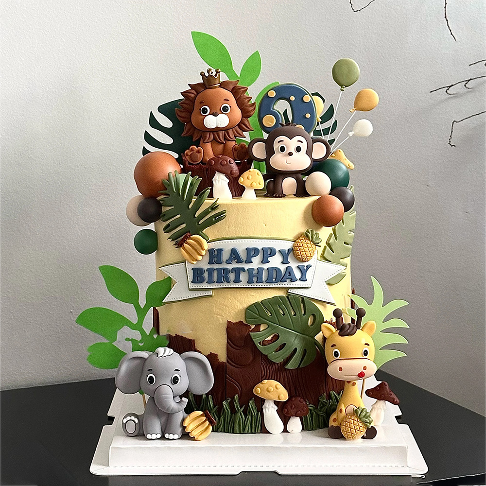 Safari Animal Cake Toppers Set - Baby Nursery Jungle Theme recension och pris