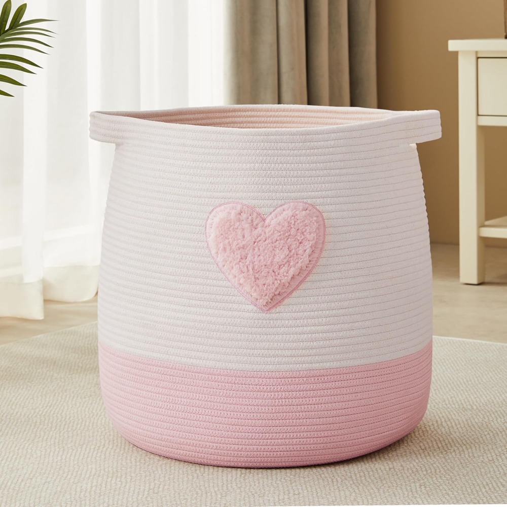 Pink Laundry Basket Hamper for - Laundry Hamper Nursery recension och pris