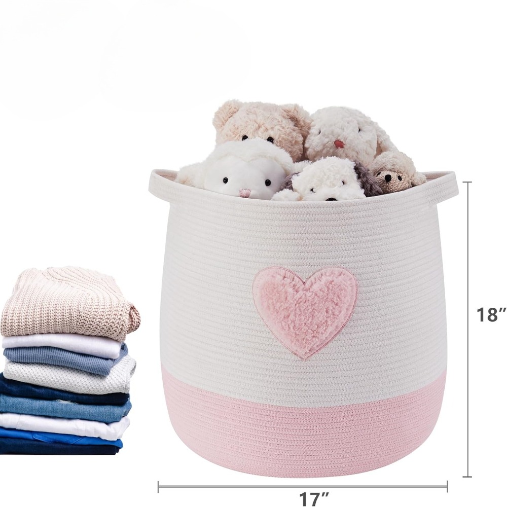 Pink Laundry Basket Hamper for - Laundry Hamper Nursery recension och pris
