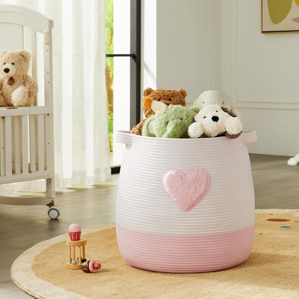 Pink Laundry Basket Hamper for - Laundry Hamper Nursery recension och pris