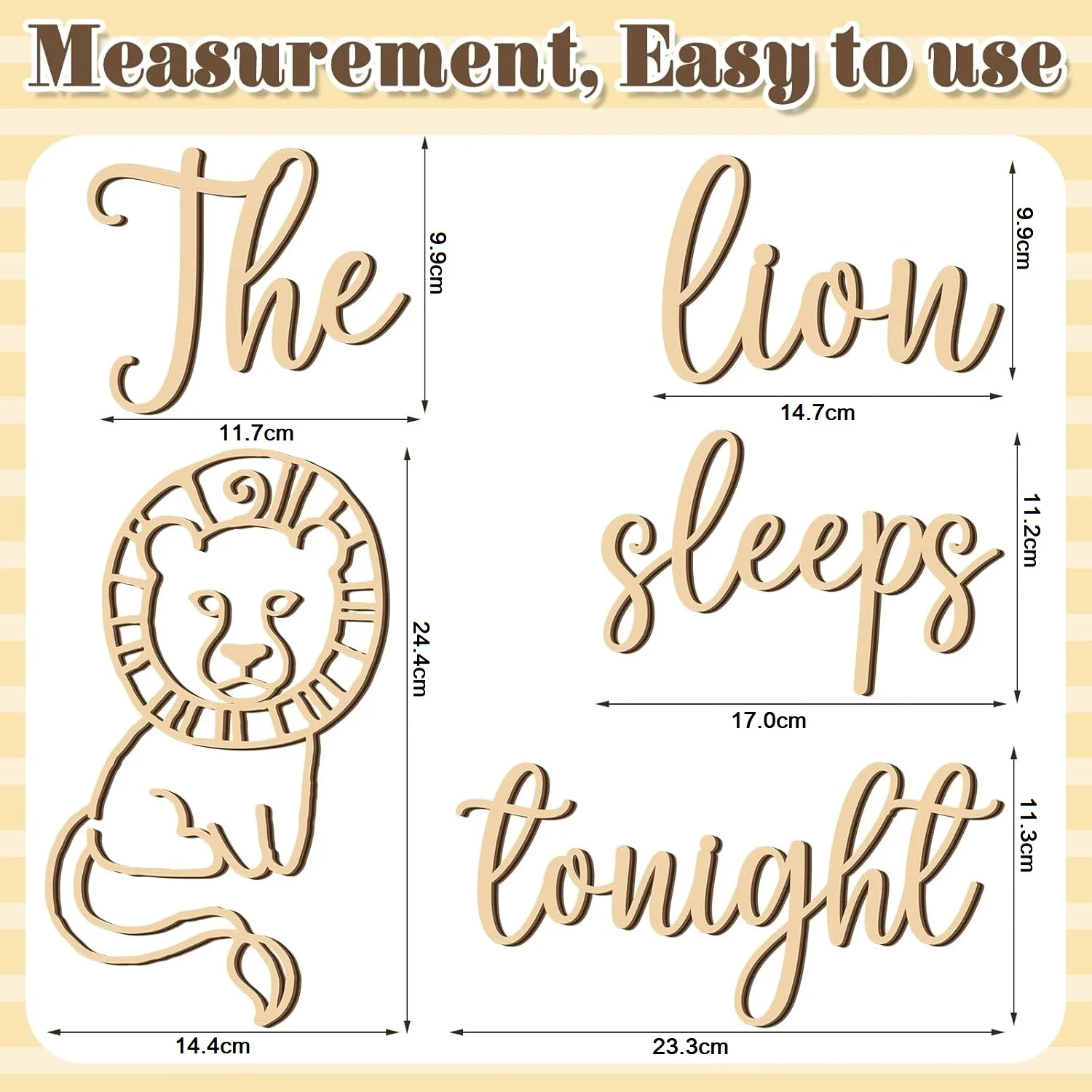 The Lion Sleeps Tonight Wooden - Baby Nursery Jungle Theme recension och pris