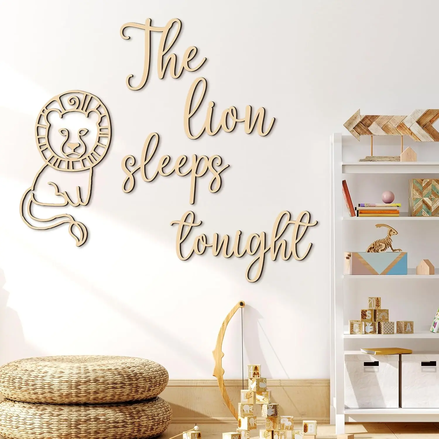 The Lion Sleeps Tonight Wooden - Baby Nursery Jungle Theme recension och pris