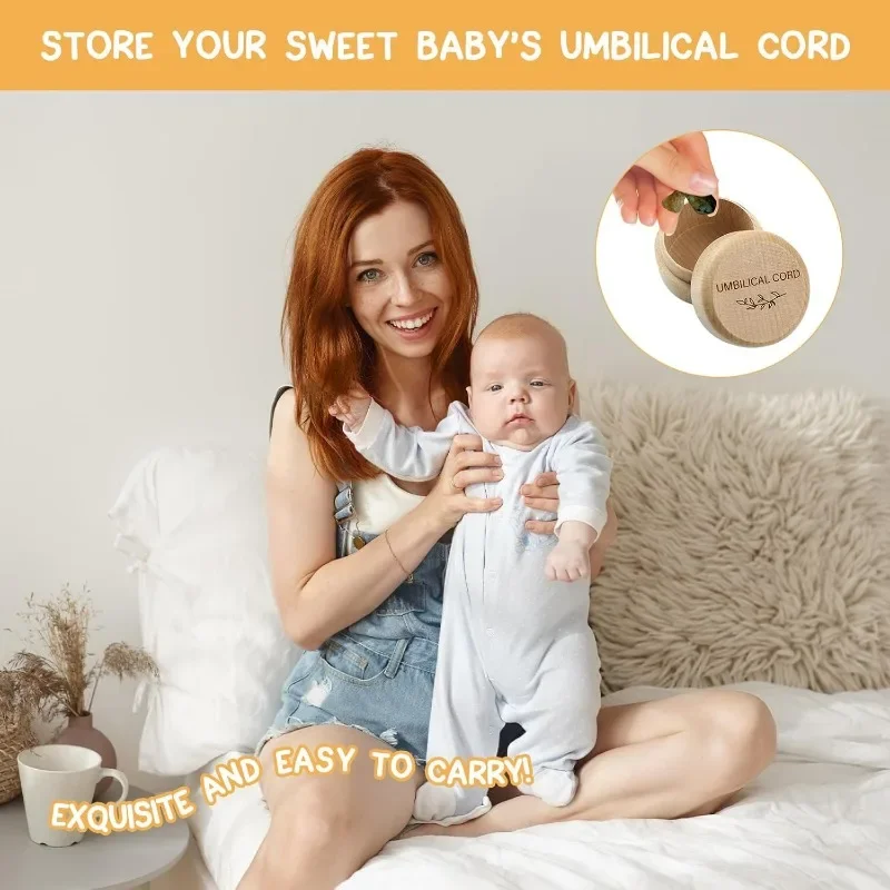 Wooden Baby Umbilical Cord Box - Baby Keepsake Box recension och pris