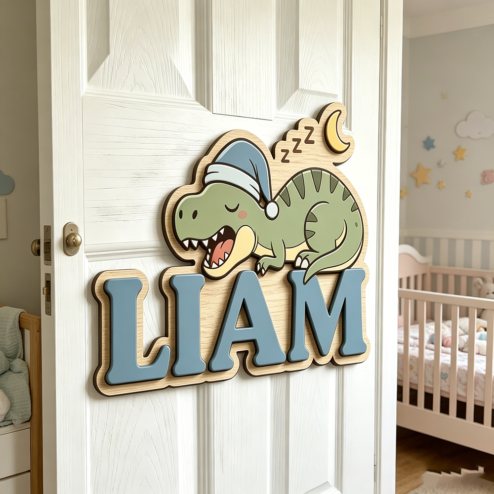 Personalized Sleepy Dinosaur N - Baby Nursery Usa recension och pris
