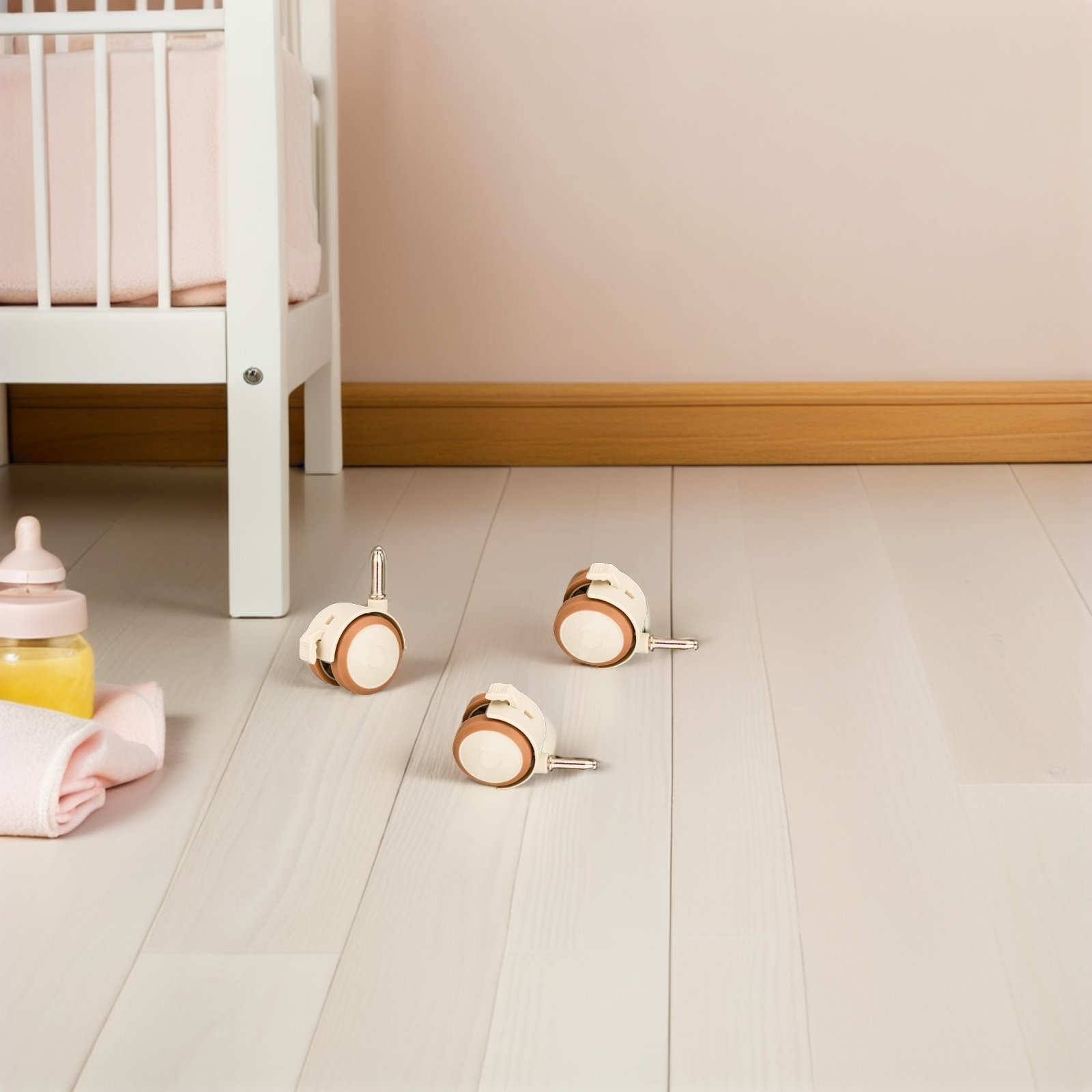 4Pcs Silent Rubber Baby Crib W - Baby Nursery Furniture Sets recension och pris