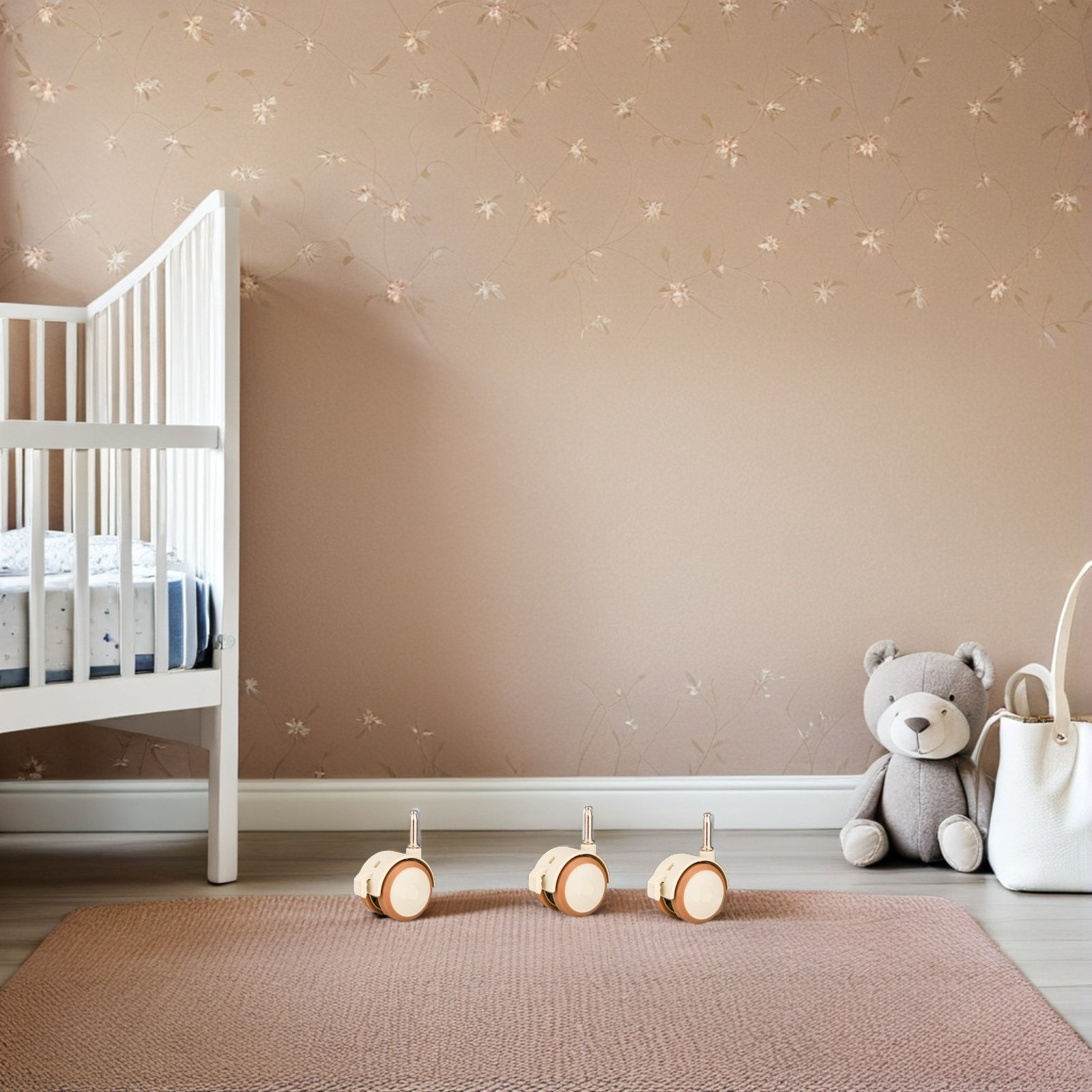 4Pcs Silent Rubber Baby Crib W - Baby Nursery Furniture Sets recension och pris