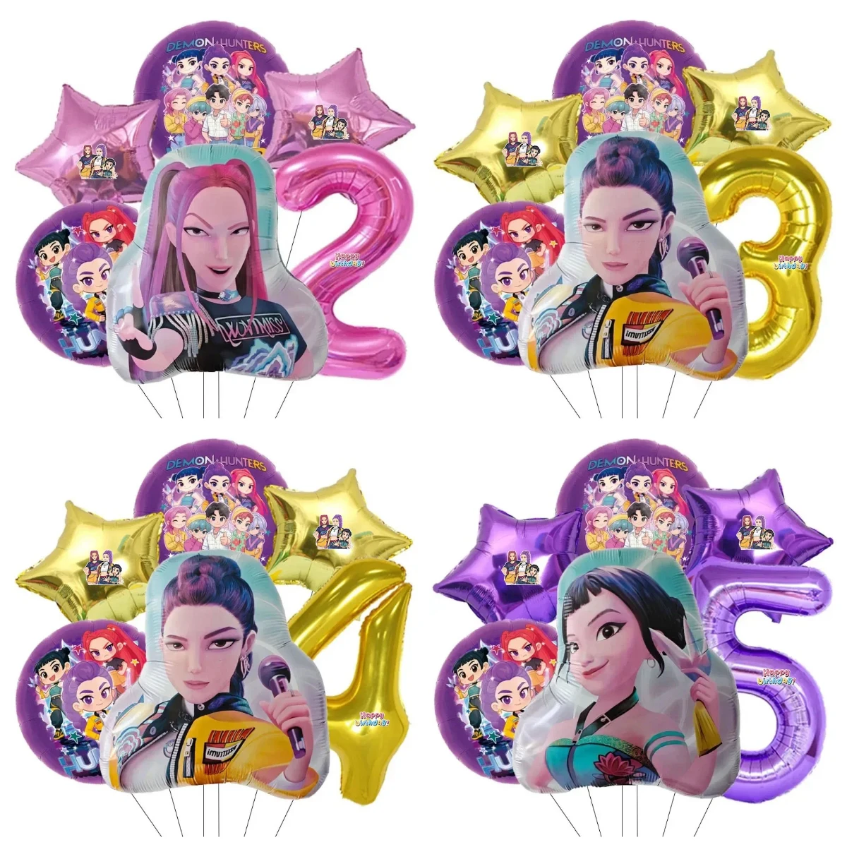 6pcs Aluminum Film Music Girl  - Baby Nursery Hanging Decor recension och pris