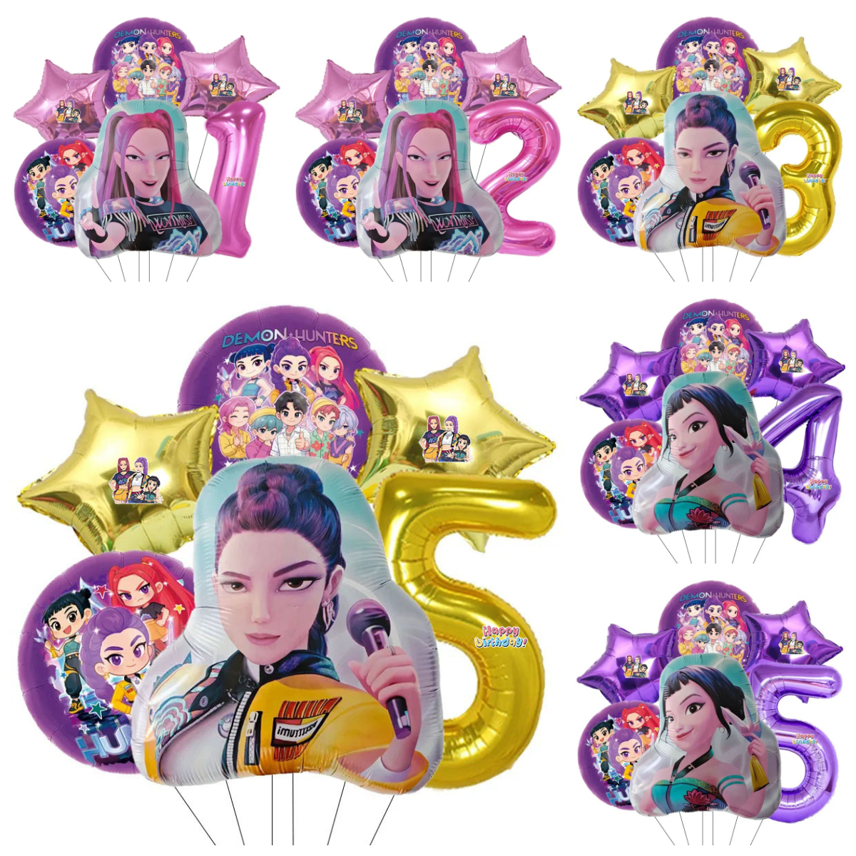 6pcs Aluminum Film Music Girl  - Baby Nursery Hanging Decor recension och pris