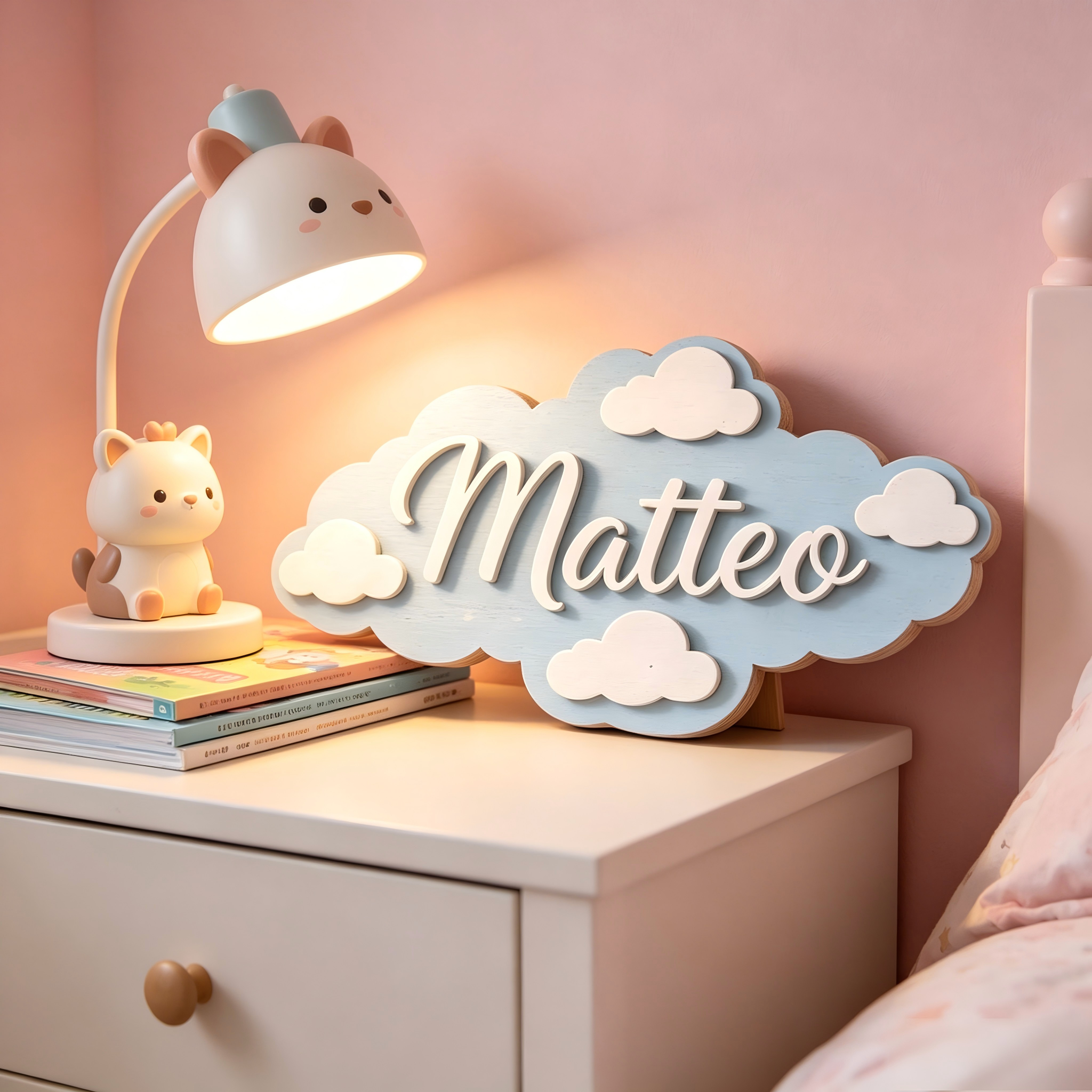 1Pc Custom Light blue clouds W - Baby Nursery Usa recension och pris