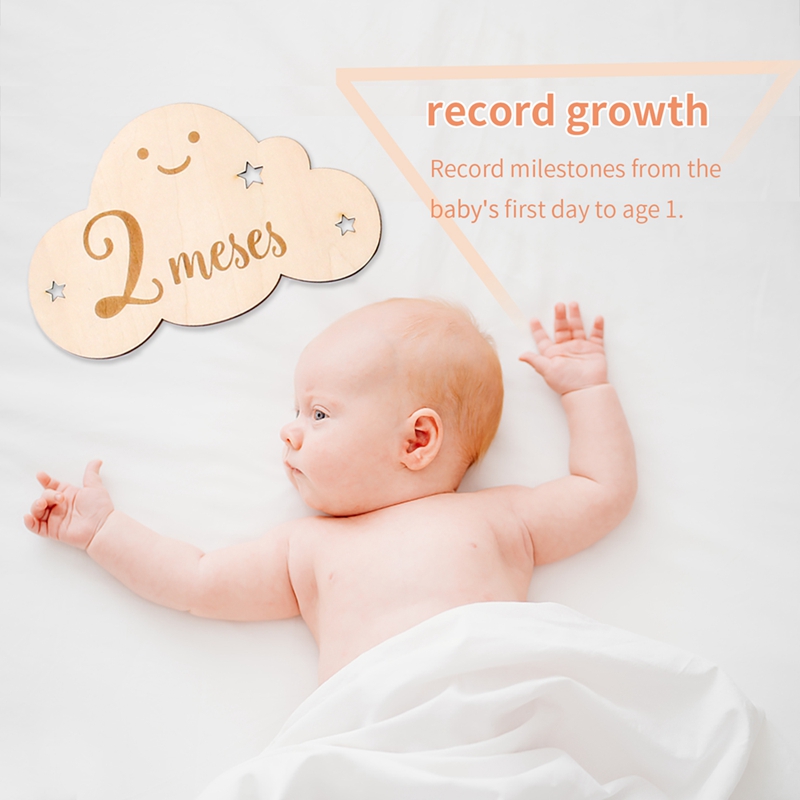 Spanish Alphabet Baby  Wooden  - Milestone Card Set recension och pris