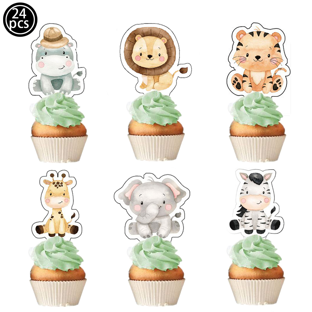Safari Baby Shower Cupcake Top - Baby Nursery Jungle Theme recension och pris