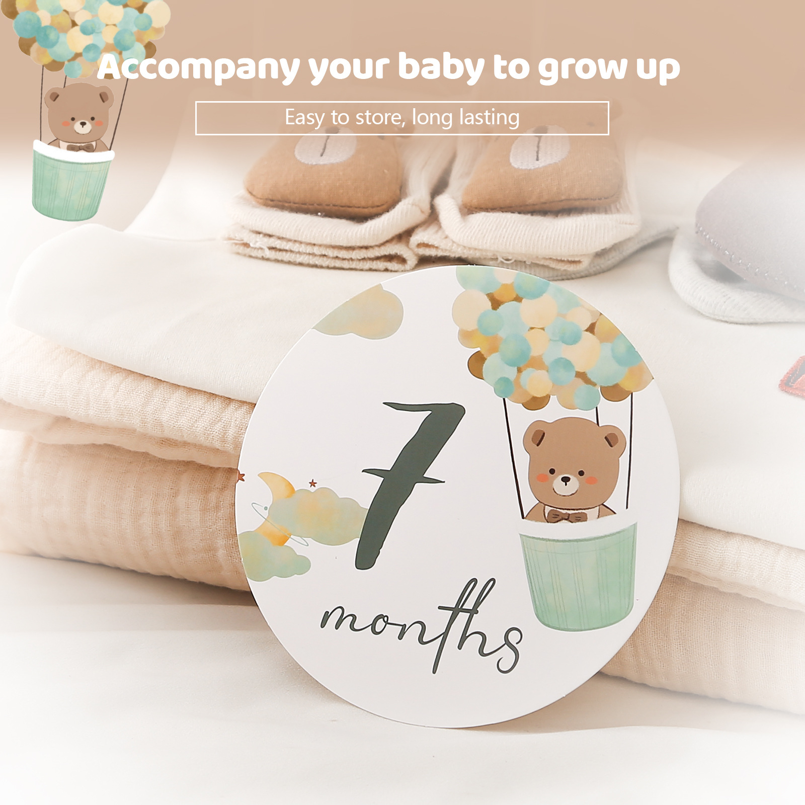 Baby Photo Commemorative Prop  - Milestone Card Set recension och pris