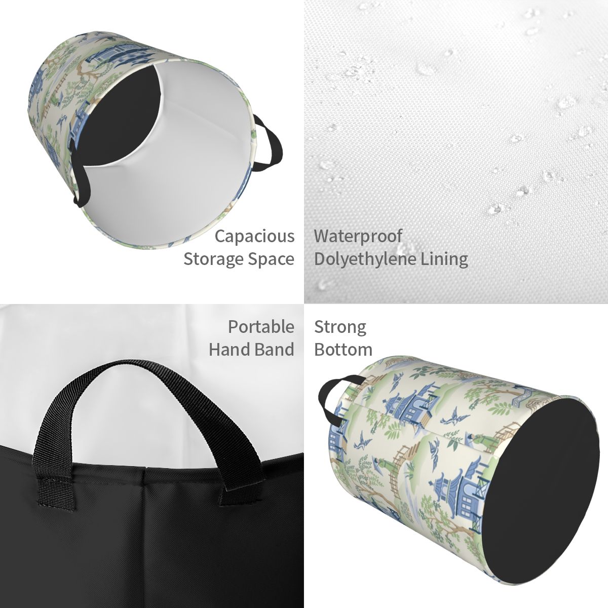 Custom Vintage Chinoiserie Wil - Laundry Hamper Nursery recension och pris