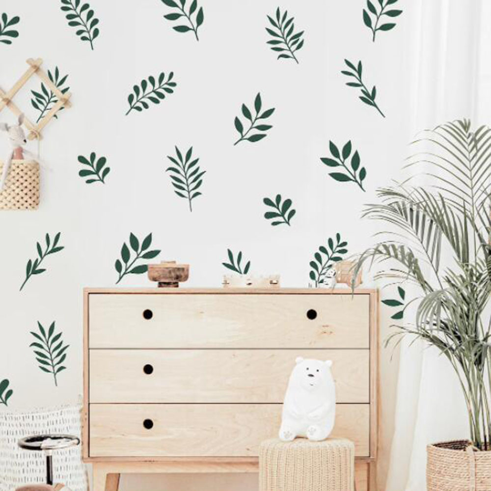 41Pcs Botanical Leaf Wall Stic - Baby Nursery Tree recension och pris