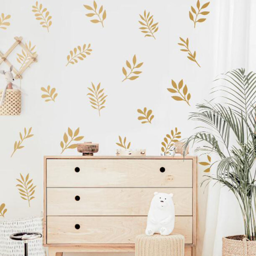 41Pcs Botanical Leaf Wall Stic - Baby Nursery Tree recension och pris