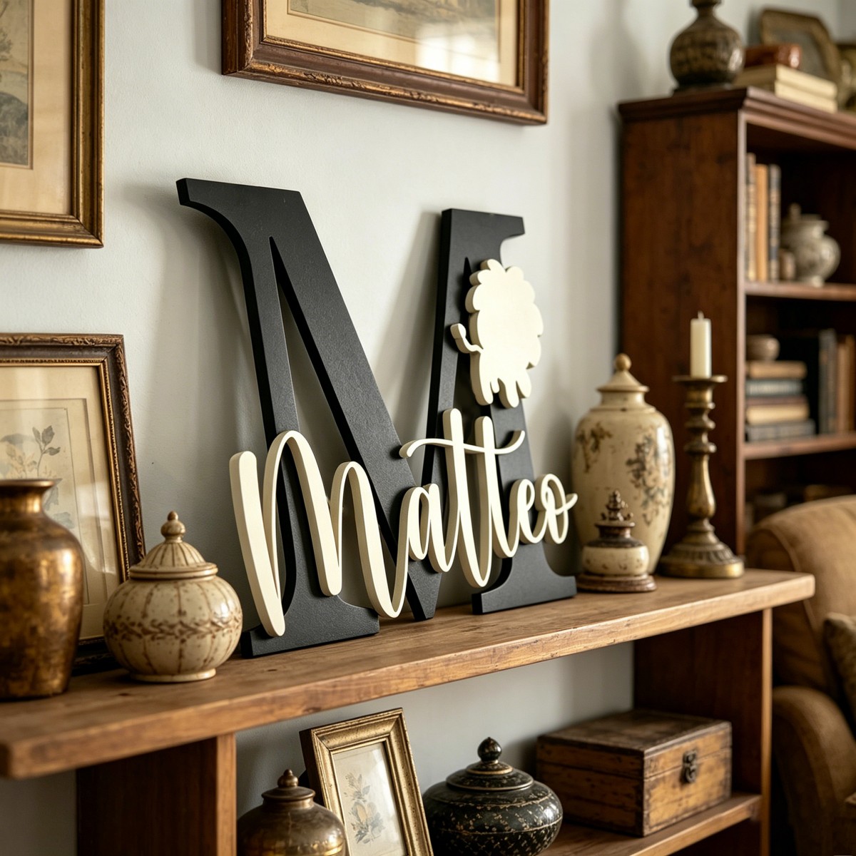 1Pc Custom Lion Name & Initial - Baby Nursery Usa recension och pris