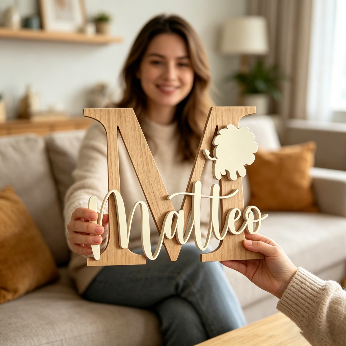 1Pc Custom Lion Name & Initial - Baby Nursery Usa recension och pris