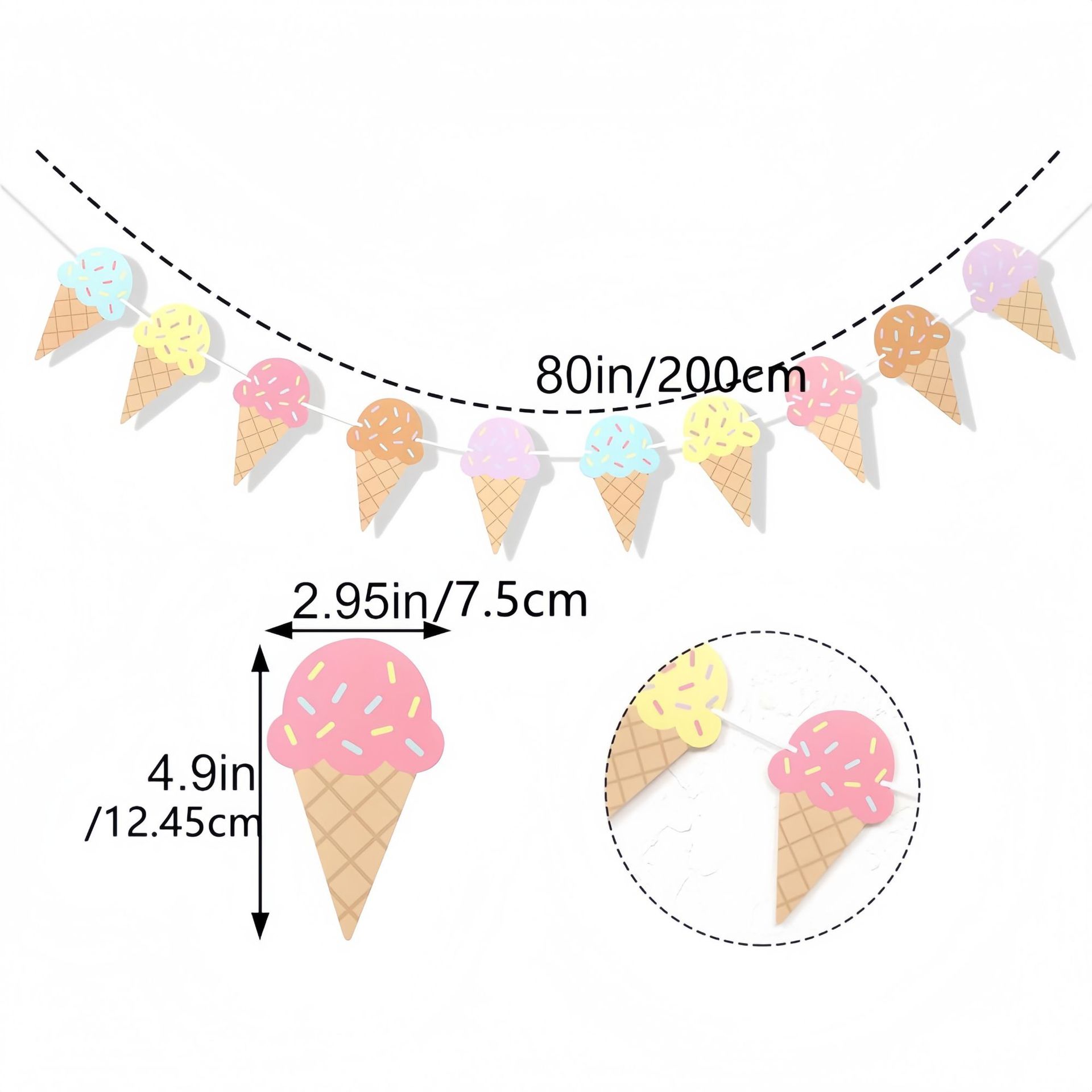 Sweet Ice Cream Theme Paper Ba - Baby Nursery Hanging Decor recension och pris