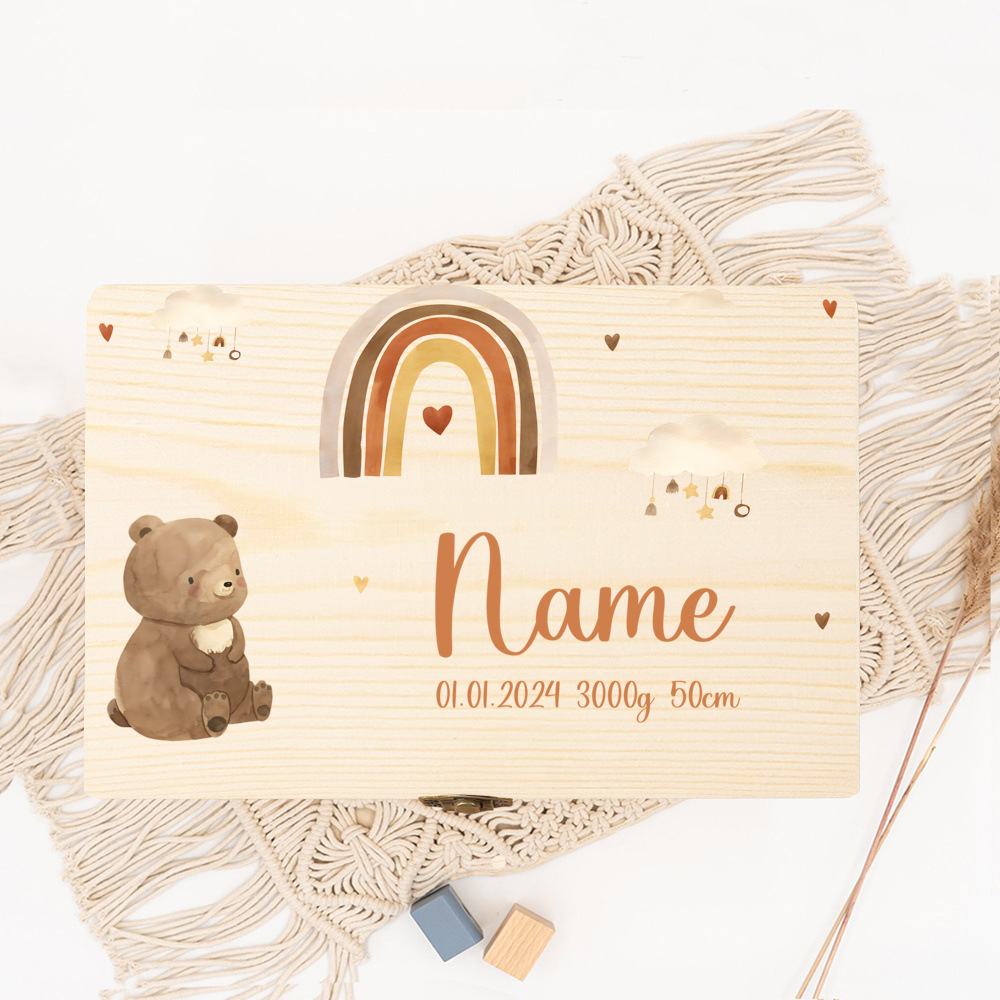 Personalized Baby Memory Box B - Baby Keepsake Box recension och pris