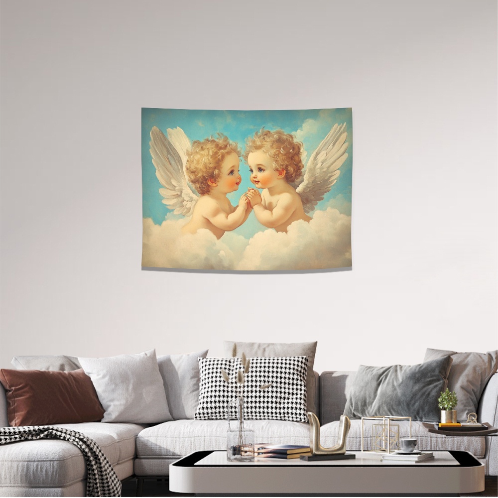 Romantic Angel Cherub Tapestry - Baby Nursery Hanging Decor recension och pris