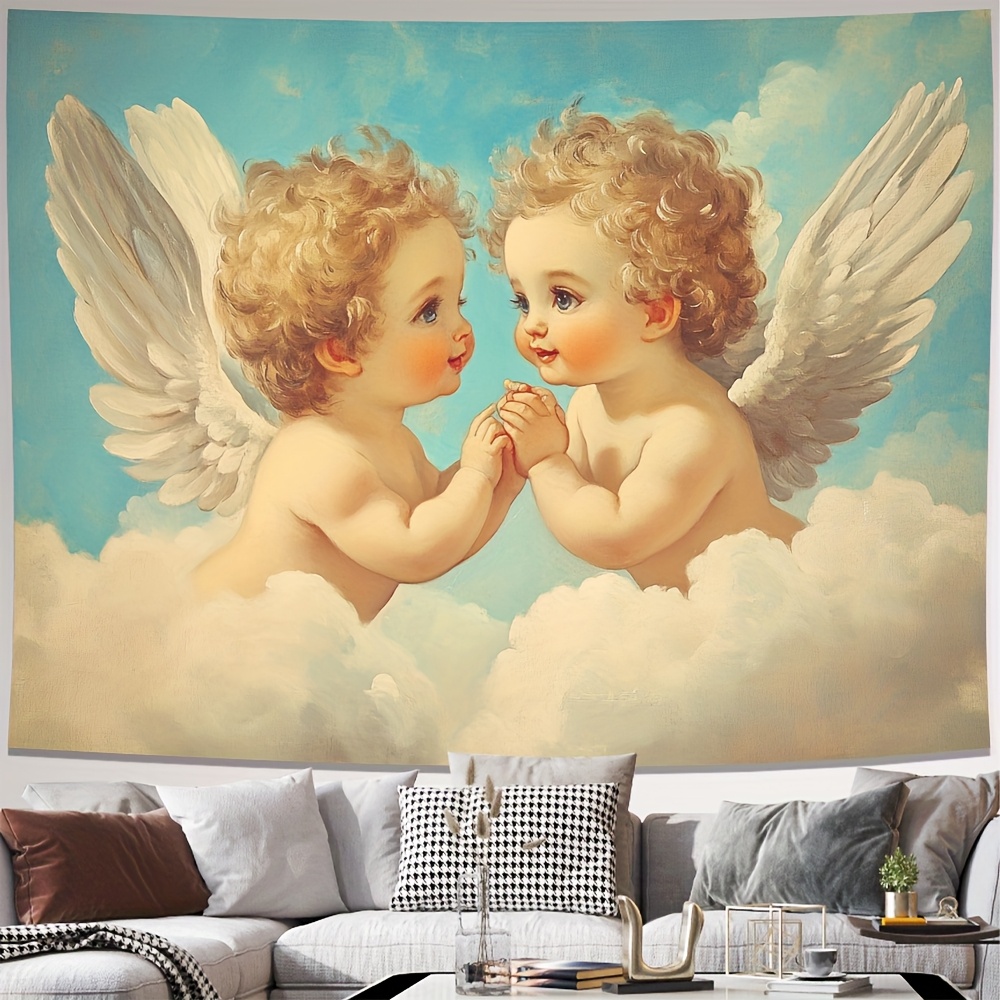 Romantic Angel Cherub Tapestry - Baby Nursery Hanging Decor recension och pris