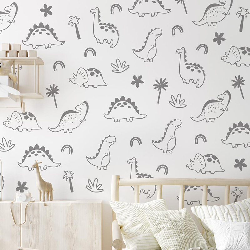 Geometric Dinosaur Tree Rainbo - Baby Nursery Tree recension och pris