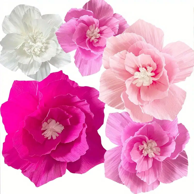 5Pcs Pink Paper Flower, Artifi - Baby Nursery Furniture Sets recension och pris