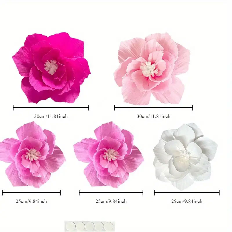 5Pcs Pink Paper Flower, Artifi - Baby Nursery Furniture Sets recension och pris