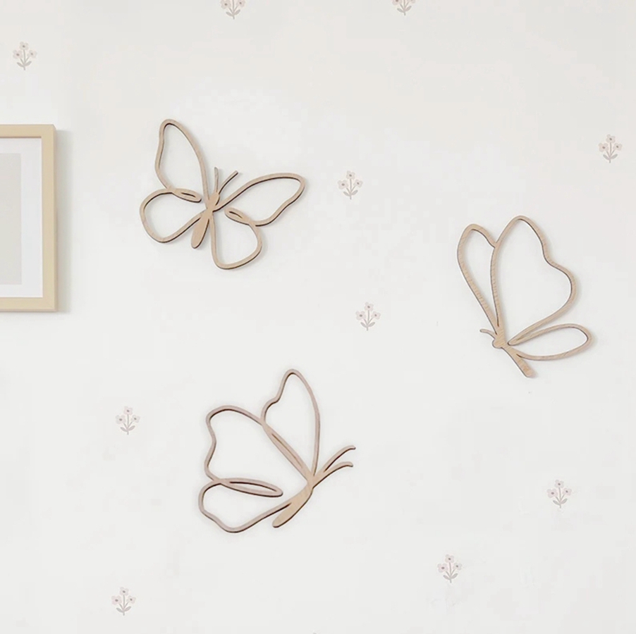 wooden butterflies sign, Woode - Baby Nursery Things recension och pris