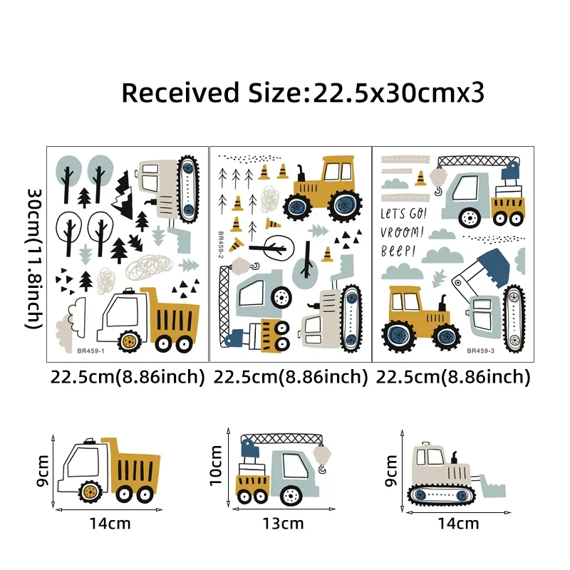 Hand Drawn Cute Cars Cargo Tru - Baby Nursery Things recension och pris